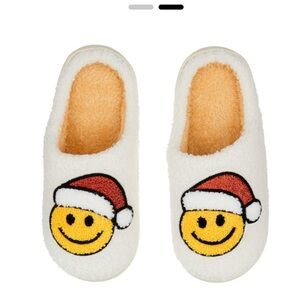 Cozy Emoji Santa Slippers